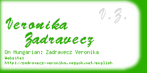 veronika zadravecz business card